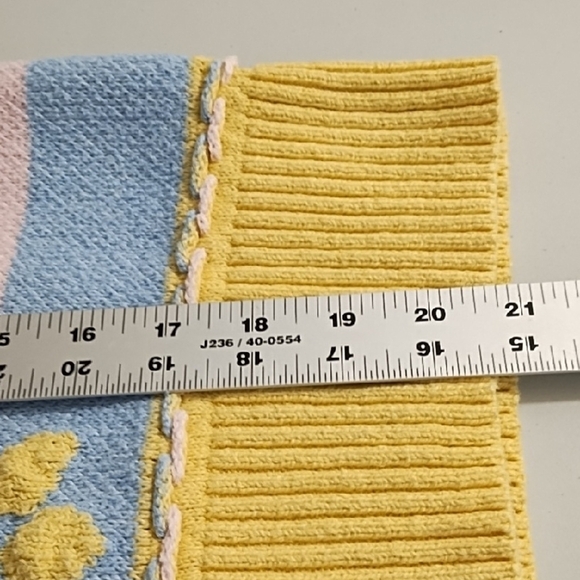 Pastel Floral Cottagecore Cardigan Sweater Cotton Blend - Picture 3 of 11